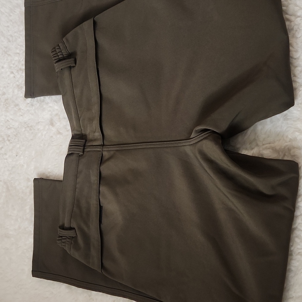Nonwe Men's Warm Windproof Zipper Pockets Snow Pants Fleece Mountain Sz XL Olive - Picture 8 of 12